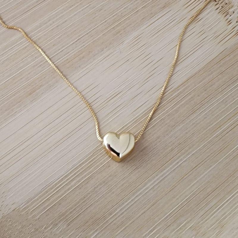 Gargantilha Veneziana 0.60 com Coração Liso