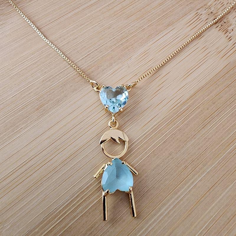 Colar filhos Com Zircônia na Barriguinha