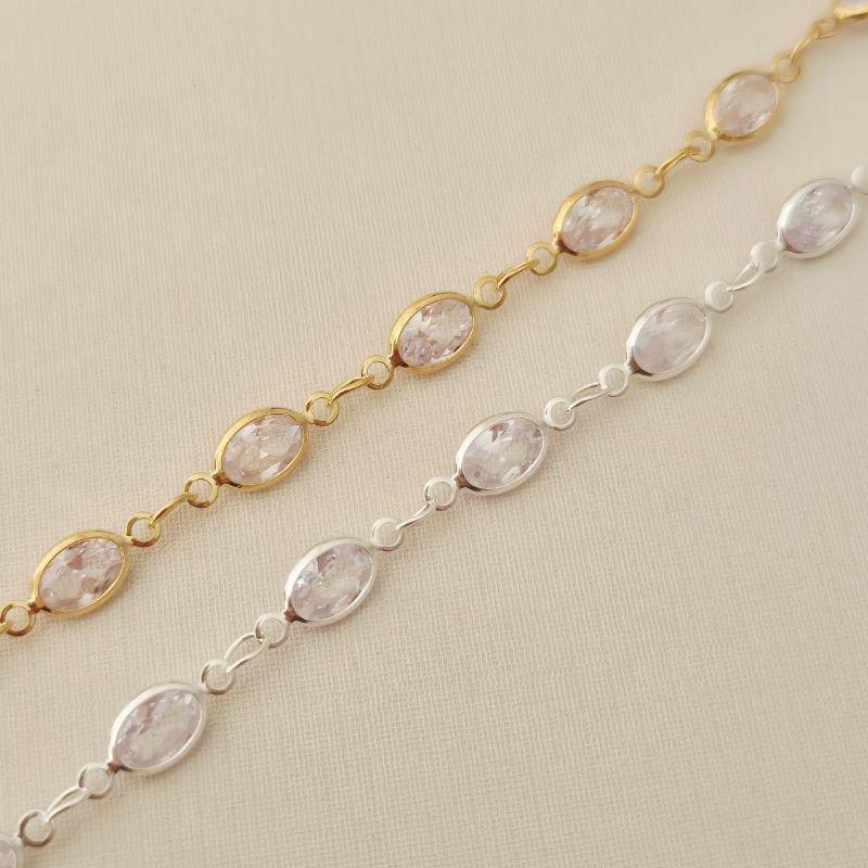 Pulseira Zircônia Oval