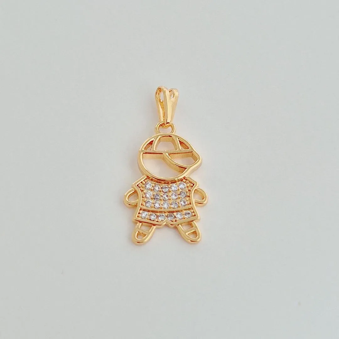 Pingente MENINO com Boné Cravejado