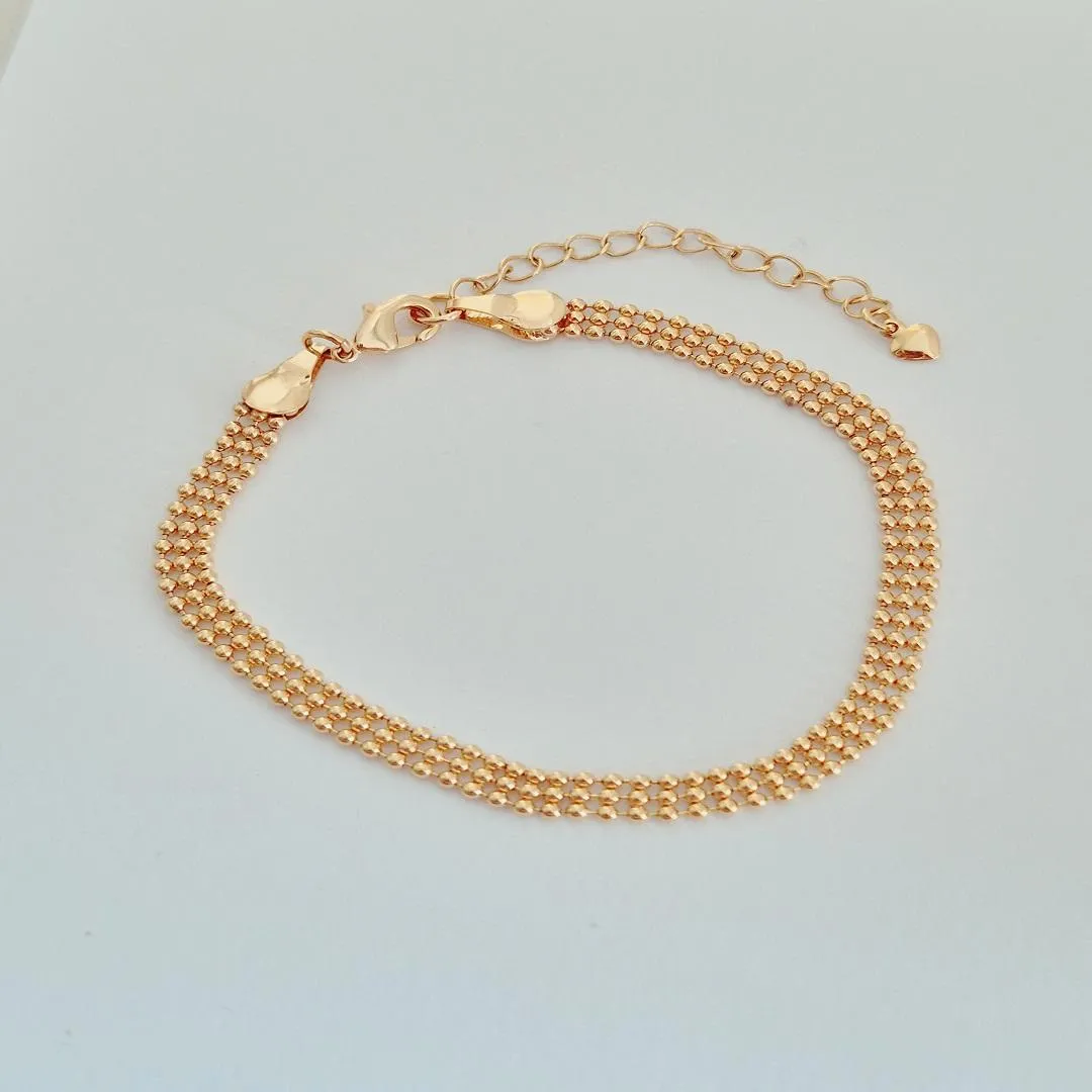 Pulseira 3 fileiras de Bolinhas