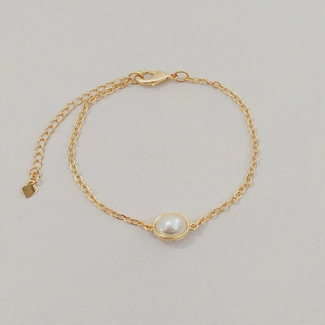 Pulseira com Pérola Central