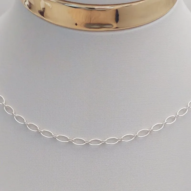 Colar Choker Elos Arredondados