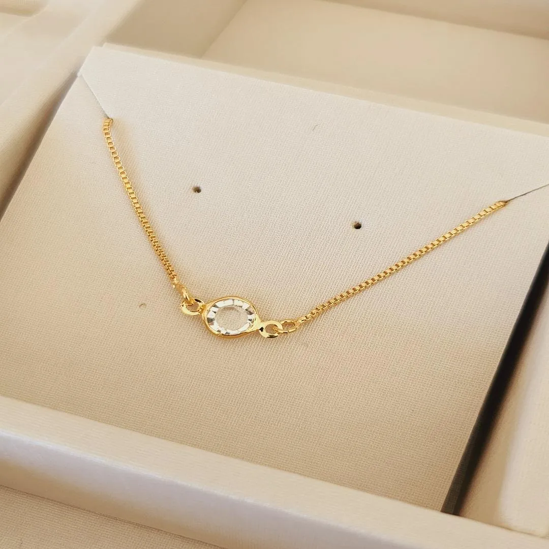 Colar Choker Veneziana com Tiffany