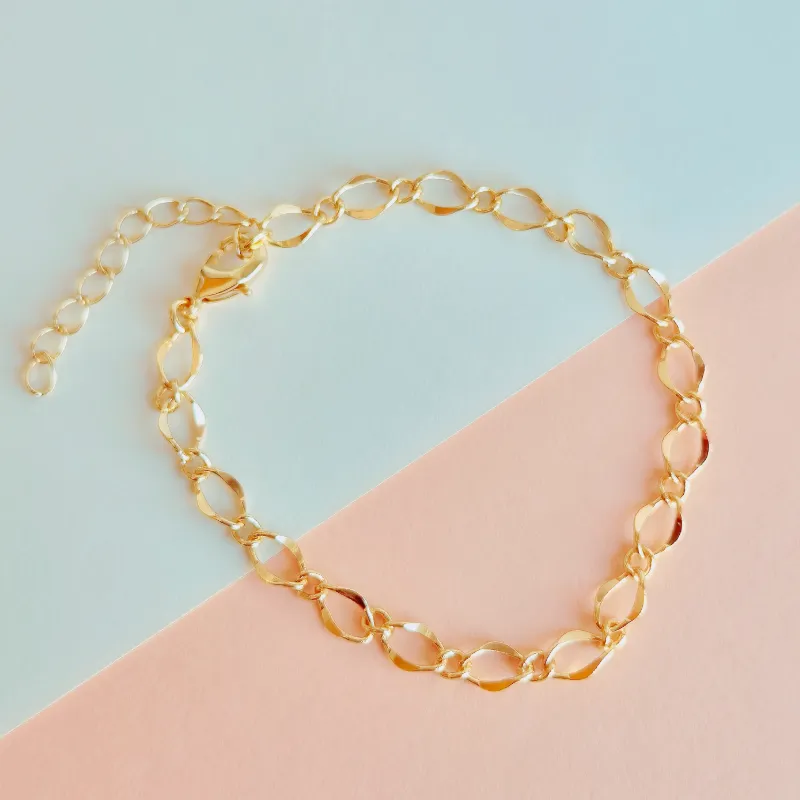 Pulseira Elos Ovais Trabalhados