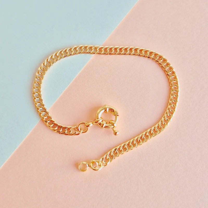 Pulseira Feminina Elo Grumet e Fechamento Bóia