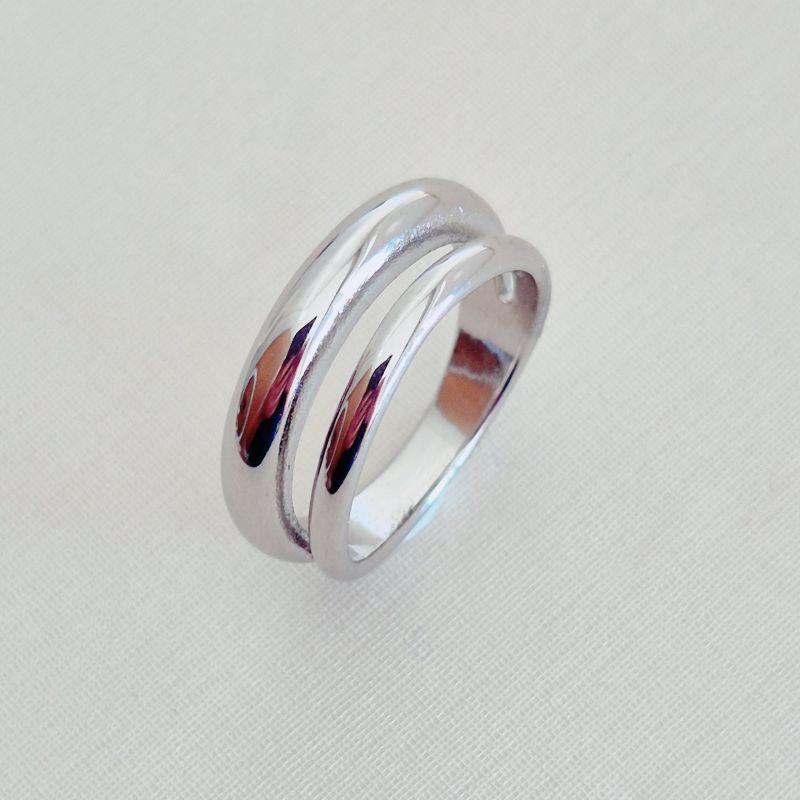 Anel 2 Aros Aço Inox