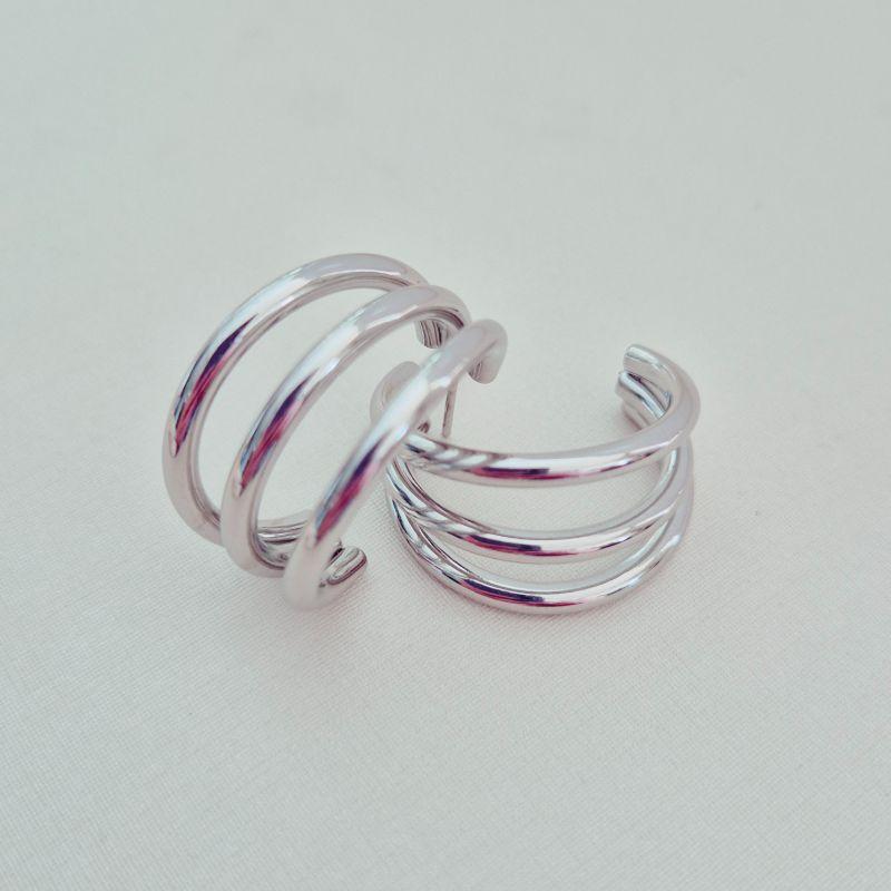 Brinco Argola Média 3 Fios