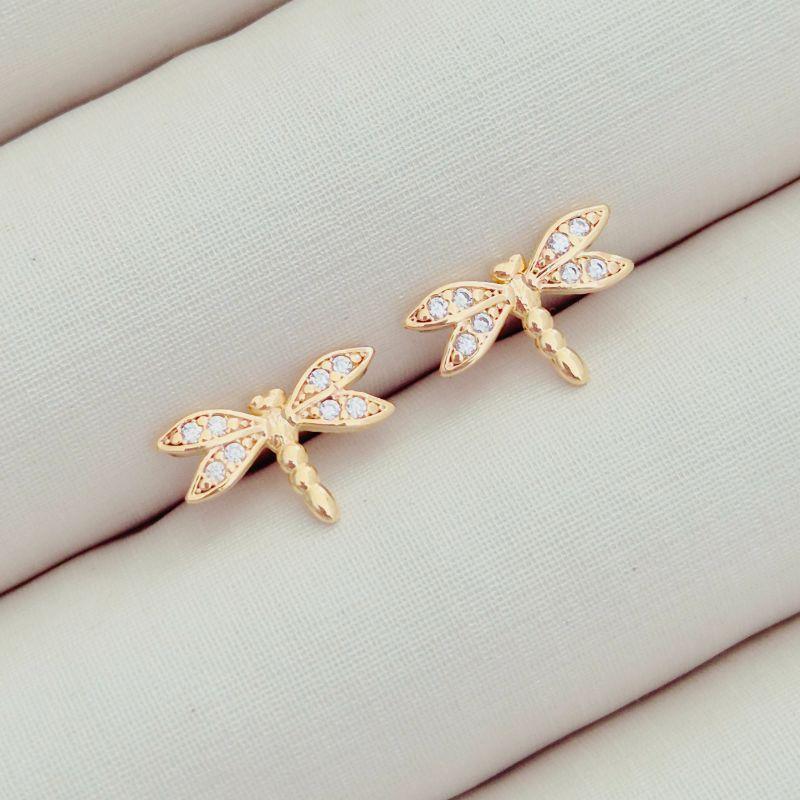 Brinco Libélula Cravejado