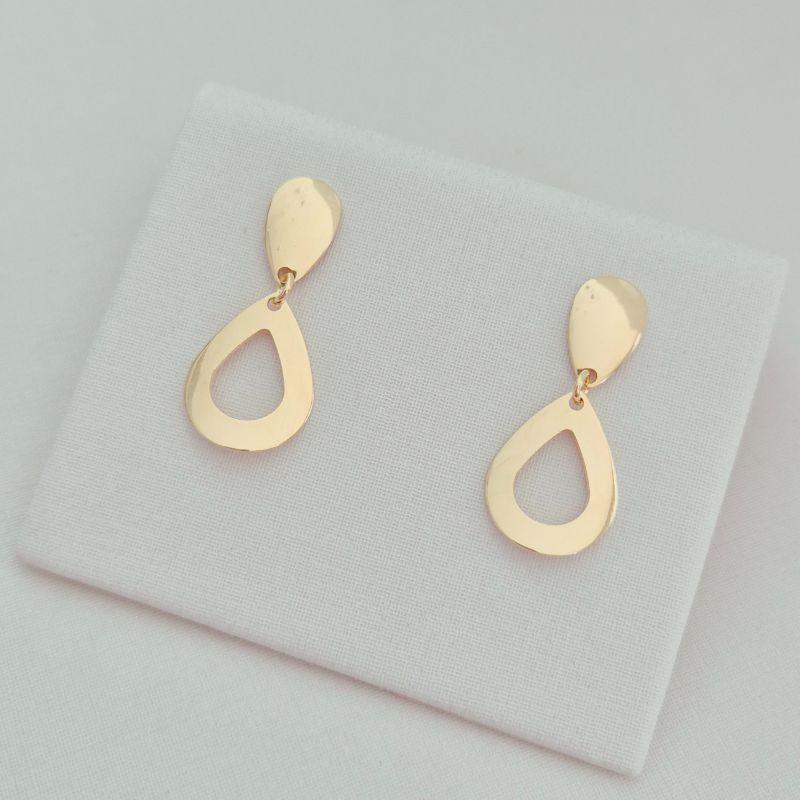 Brinco Pendente Gota Liso/vazado