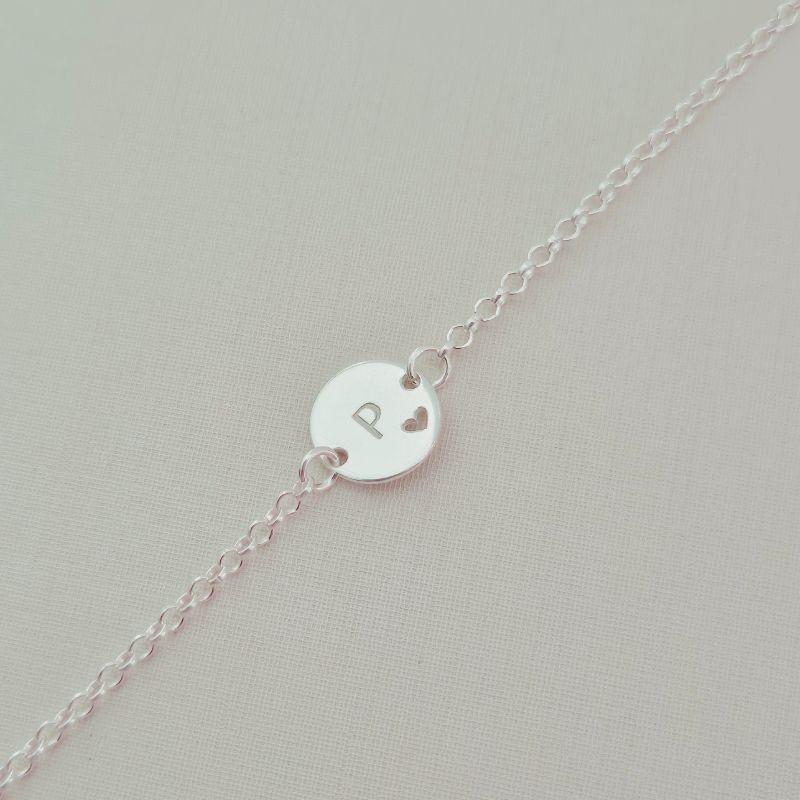 Pulseira Letra Coração Mini