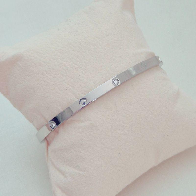 Bracelete Inspiração - Zircônia e Trevo Liso