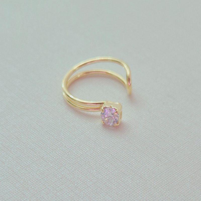 Brinco Piercing Fake Pontinho de Luz - Banho Ouro