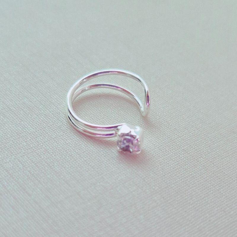 Brinco Piercing Fake Pontinho de Luz - Banho Prata