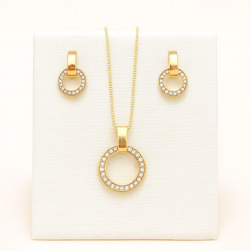 Conjunto Redondo Cravejado