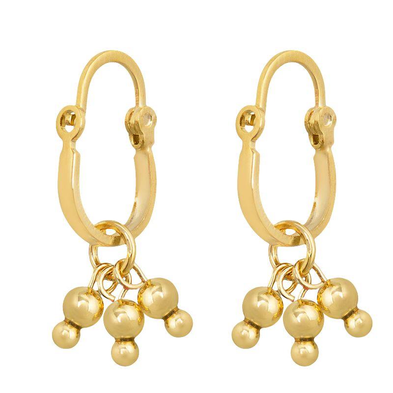 Brinco Click com Pingente de Bolinhas