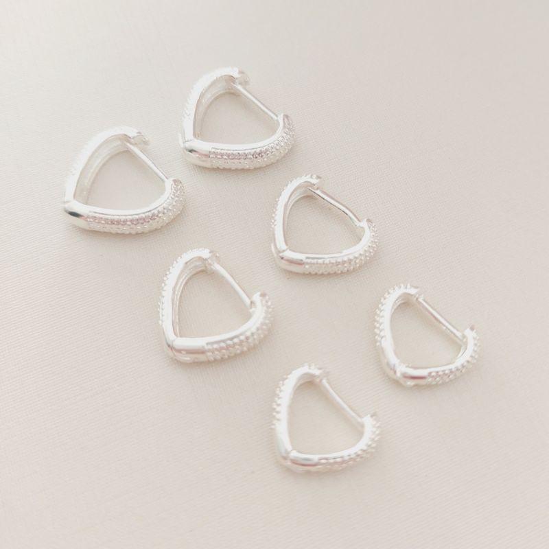 Brinco Click Coração Texturizado (P)