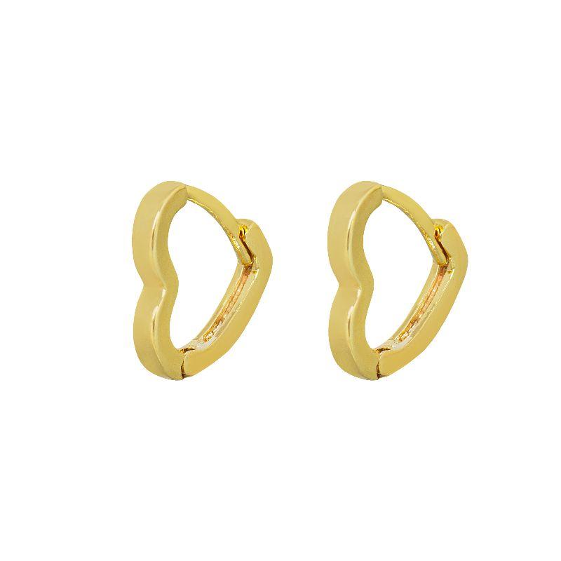 Brinco Infantil Argolinha Formato Coração