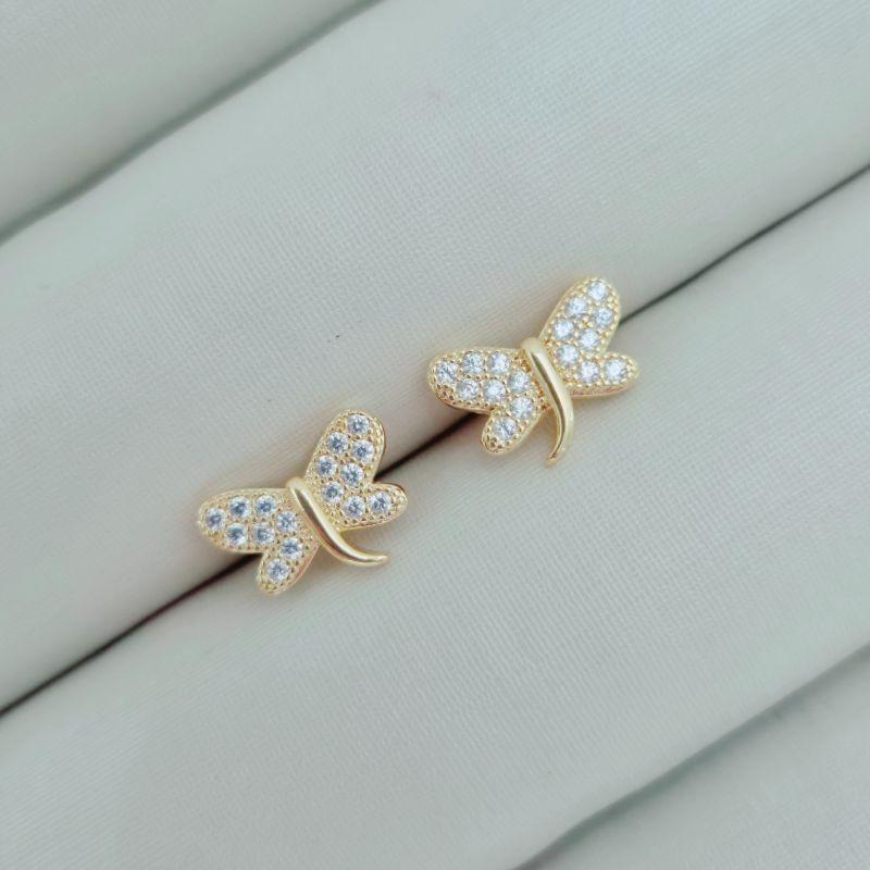 Brinco Infantil Borboleta Microcravejada