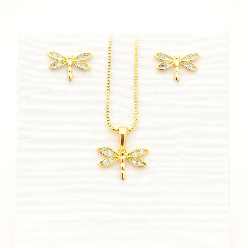 Conjunto Libélula Cravejado