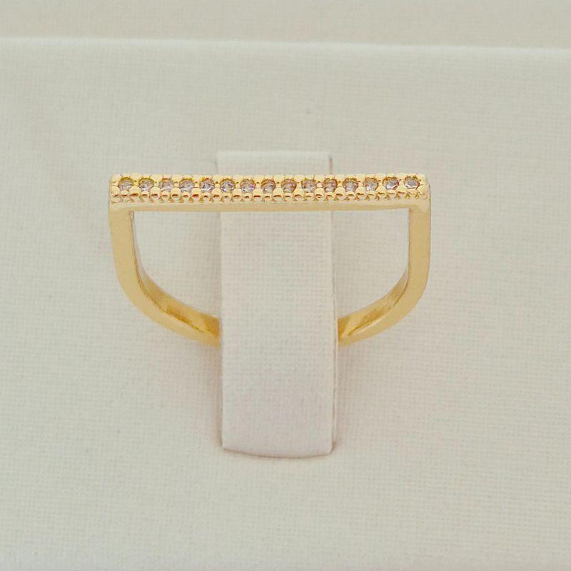 Anel Aparador Linha Microzircônias Reta