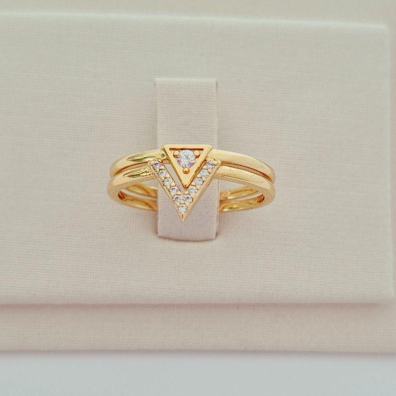 Anel Duplo Triângulo