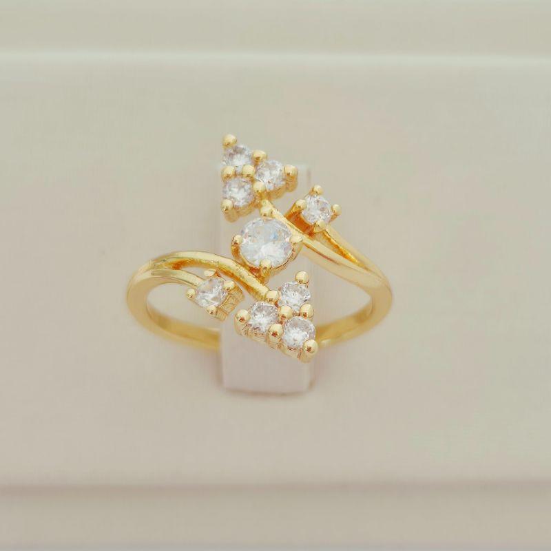 Anel Folha Cravejado