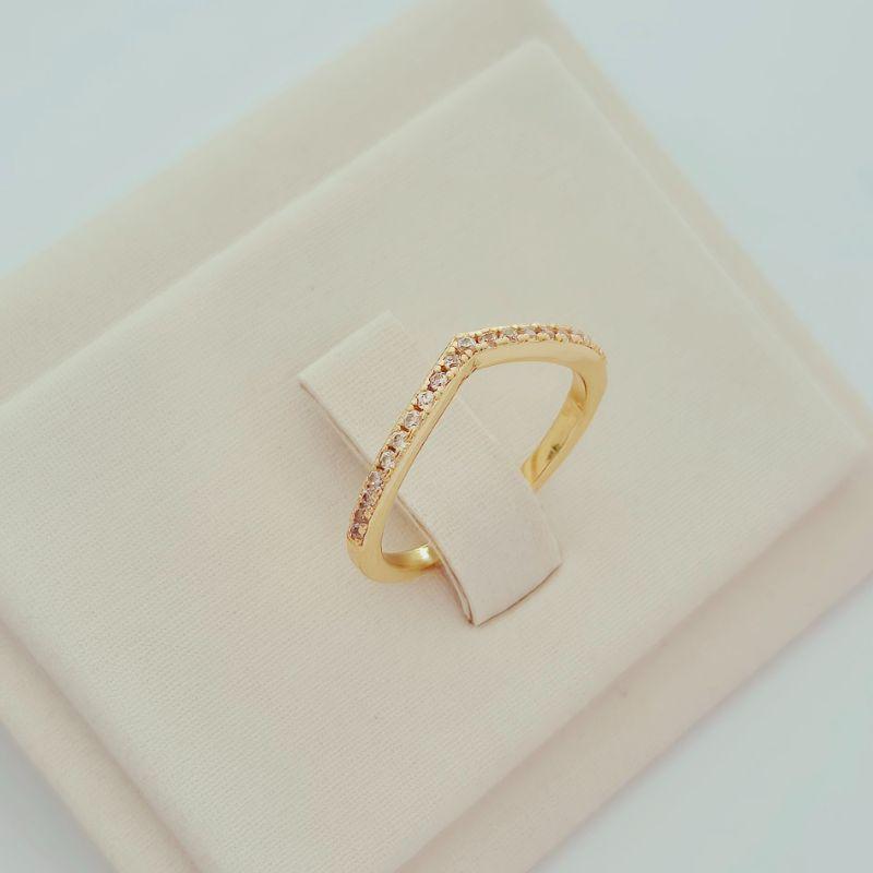 Anel Microzircônia Linha Fina ( Em V)