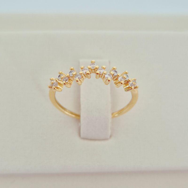 Anel Mini Zig Zag Microcravejado