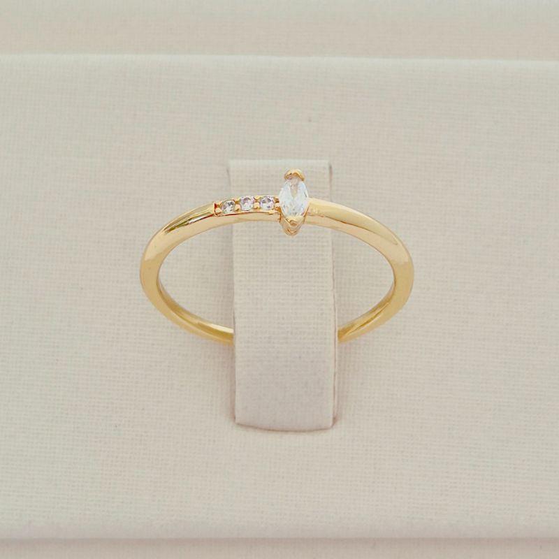 Anel Solitário Zircônia Cristal