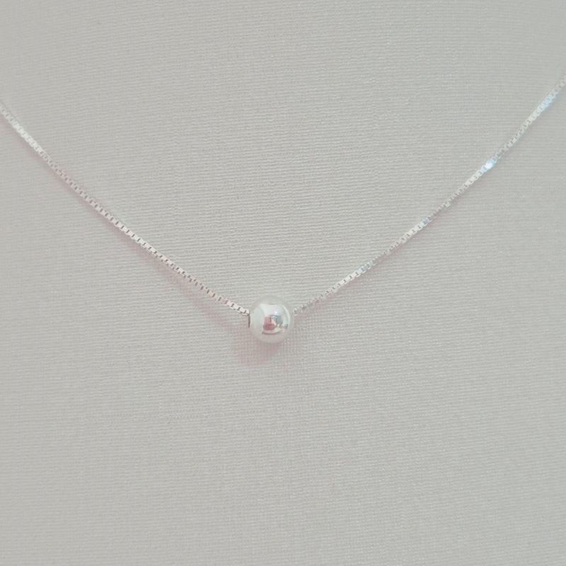 Colar Veneziana com Bolinha Lisa