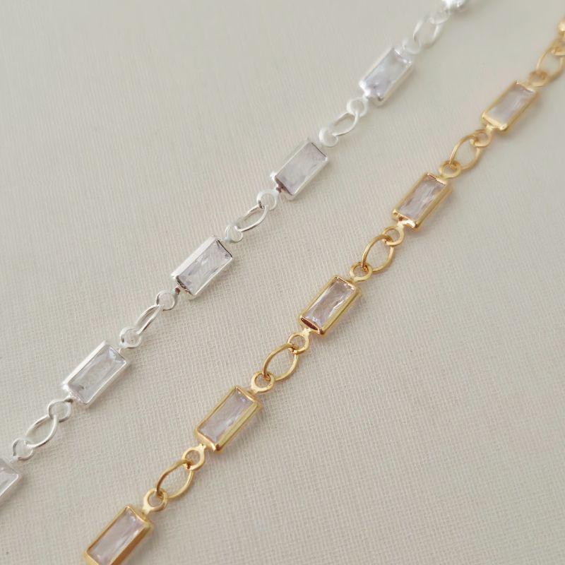 Pulseira Baguetes Zircônia